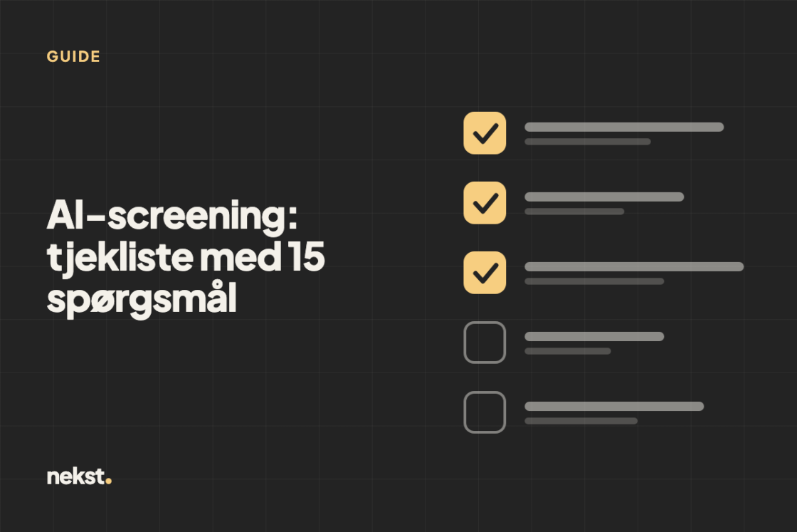 AI-screening af din marketing: tjekliste med 15 spørgsmål
